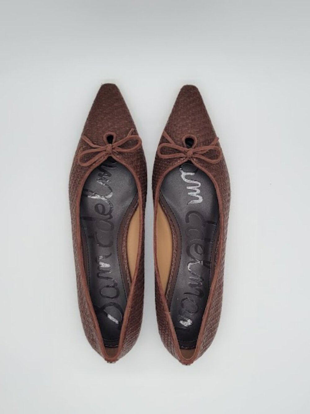 SAM EDELMAN Esmira Women’s Pointed Toe Flats Brown Bow Size 10 NWOB - Picture 4 of 8